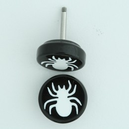 Spider black flat fake piercing