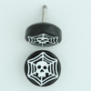 Spiderweb black flat fake piercing