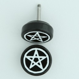 Pentagrame Black Flat Fake Piercing