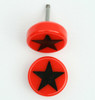 Star red-black flat fake piercing
