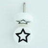 Star empty white-black flat fake piercing
