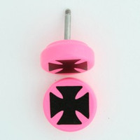 Hero cross pink flat fake piercing