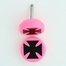 Hero cross pink flat fake piercing