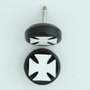 Hero cross black-white flat fake piercing
