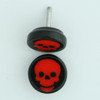 Skull big Bl-red flat fake piercing