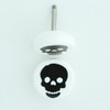 Skull big white-black flat fake piercing