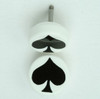 Ace of spades white flat fake piercing