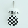 Check white-black flat fake piercing