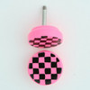 Check pink-Bl flat fake piercing