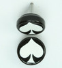  Ace of spades black-white flat fake piercing