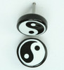 PL Yy black-white flat fake piercing