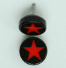 Star black-red flat fake piercing