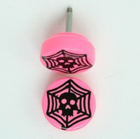 Spiderweb pink flat fake piercing