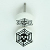 Spiderweb white flat fake piercing