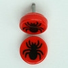 Spider red flat fake piercing