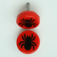 Spider red flat fake piercing