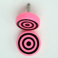 Circle Pink flat fake piercing