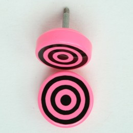Circle Pink flat fake piercing
