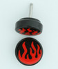 Fire black-red flat fake piercing