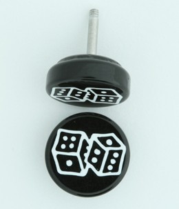 Dice flat fake piercing
