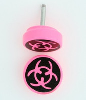 Bio pink flat fake piercing