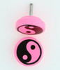 PL Yy pink flat fake piercing