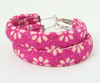 Flower pink creole ear ring
