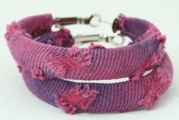 Jeans purple creole ear ring