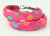 Dot color pink creole ear ring