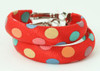 Dot color red creole ear ring