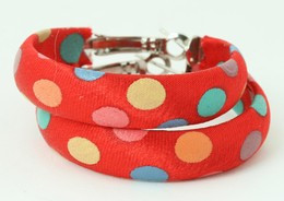 Dot color red creole ear ring