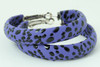 Leopard purple P creole ear ring