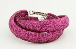 Pink creole ear ring