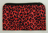 Leopard red P pencil bag bag