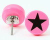 Star pink circular reference stud