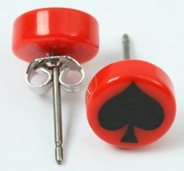 Ace red-black circular reference stud