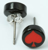 Ace black-red circular reference stud