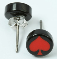 Ace black-red circular reference stud