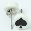 Ace white-black circular reference stud