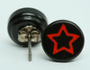 Star empty black-red circular reference stud