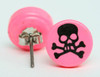 Skull tooth pink circular reference stud