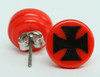 Hero cross red-black circular reference stud