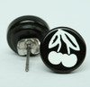 Cherry black-white circular reference stud