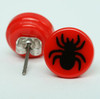 Spider red black circular reference stud