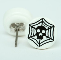 PL spiderweb white circular reference stud