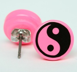 PL Yy pink circular reference stud
