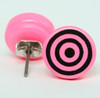 Circle pink circular reference stud