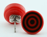 Circle red circular reference stud