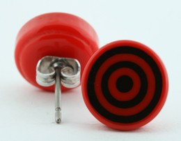 Circle red circular reference stud
