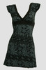 Front - Punk flower black-grey fashion dress